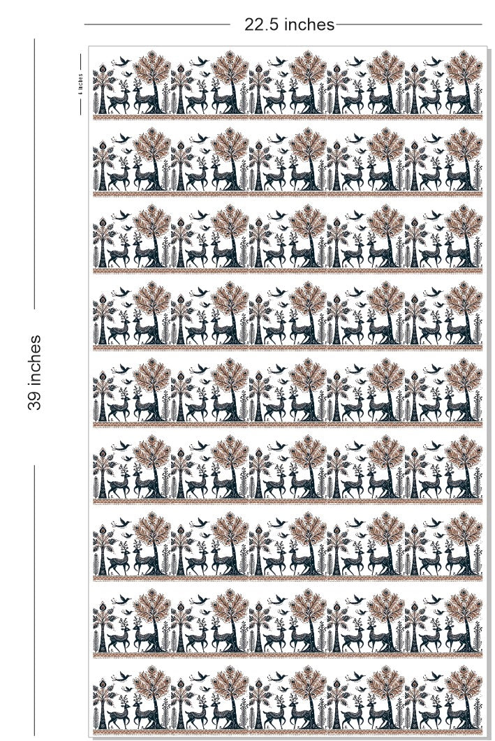 Folklore Embroidery DTF Border Sticker for Kurti Saree Dupatta